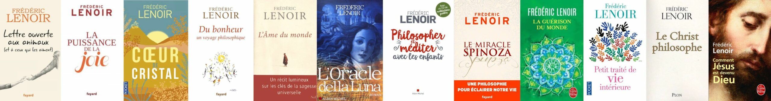 Bandeau LIVRES1 Bibliographie complète de Frédéric Lenoir